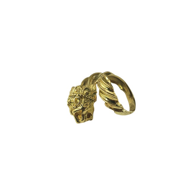 Mid 20th Century 14 Karat Yellow Gold Dragon Ring Size 6 For Sale - Image 4 of 8