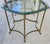 1970s Vintage Labarge Side Tables Brass Glass Hoof Footed Octagonal Pair For Sale - Image 5 of 17
