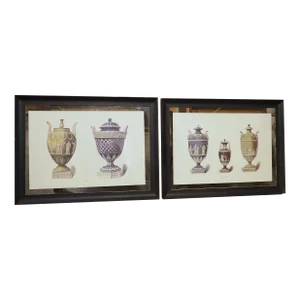 Pair of Framed Wedgwood Neoclassical Lithographs, Plate XLV and XXIX