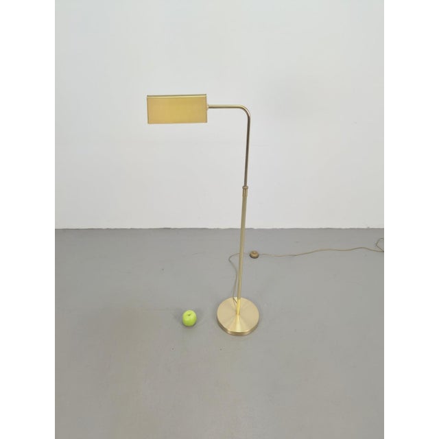 Brass Reading Floor Lamp from Sölken Leuchten, 1980s For Sale - Image 6 of 11
