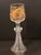 Mid 19th Century Antique Moser St Louis Wine Glass Gold Gilt With Ribbed Stem For Sale - Image 5 of 12