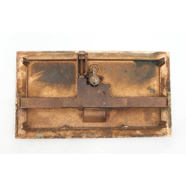 Mid 20th Century Yale & Towne Vintage Bronze u.s. Post Office Box Door For Sale - Image 5 of 6