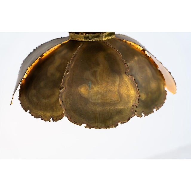 Metal Flower-Shaped Pendant Light by Svend Aage Holm Sørensen For Sale - Image 7 of 11