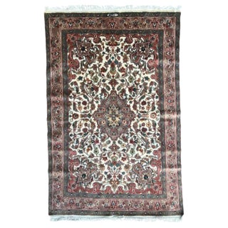 Vintage Pakistani Silk and Wool Rug For Sale