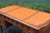 Wood 1940's Traditional Style Writing Desk With Hermes Orange Leather Top For Sale - Image 7 of 13