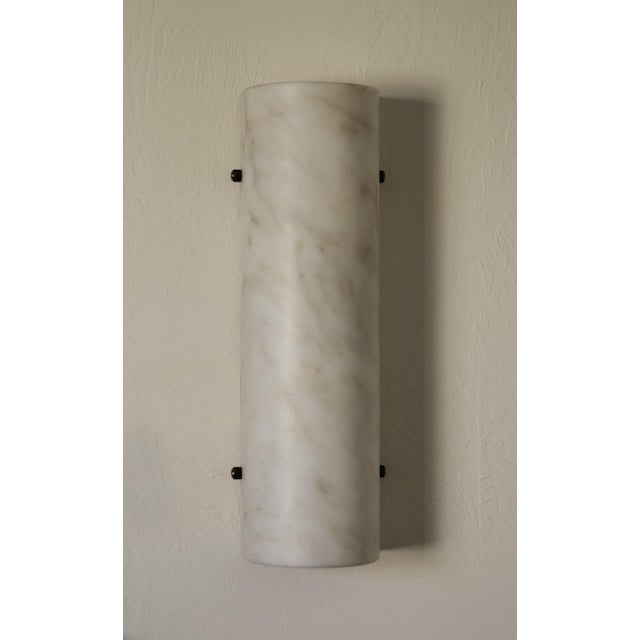 Mid-Century Modern Ephesus Alabaster Wall Sconce For Sale - Image 3 of 5