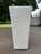Vintage Pottery Barn Large Glossy White Geometric Ceramic Vase – Modern Minimalist Sculptural Vessel For Sale - Image 11 of 12