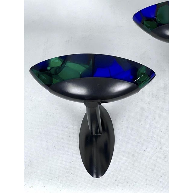 Large Wall Lamps in Murano Glass and Metal by Ottavio Missoni, Italy, 1980s, Set of 4 For Sale - Image 16 of 17