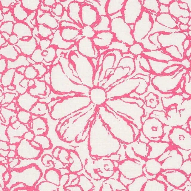 Sample - Schumacher Sidonie Fabric in Magenta For Sale