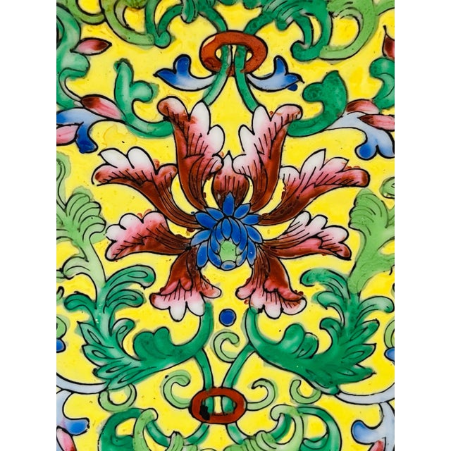 Vintage Famille Noir Silver Cased Porcelain Bowl Trinket Catchall Dish For Sale - Image 4 of 8