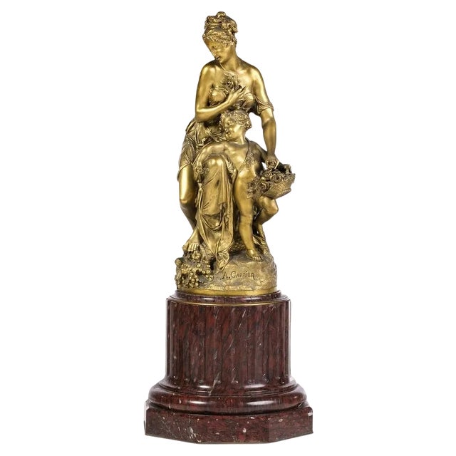 Albert Carrier-Belleuse Allegory Sculpture For Sale