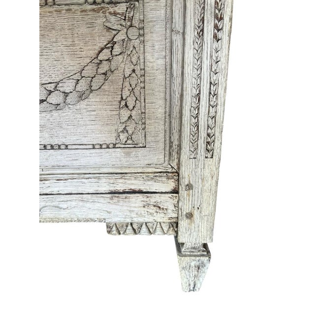 Ivory Antique Bleached Oak Flemish Chest of Drawers For Sale - Image 8 of 17