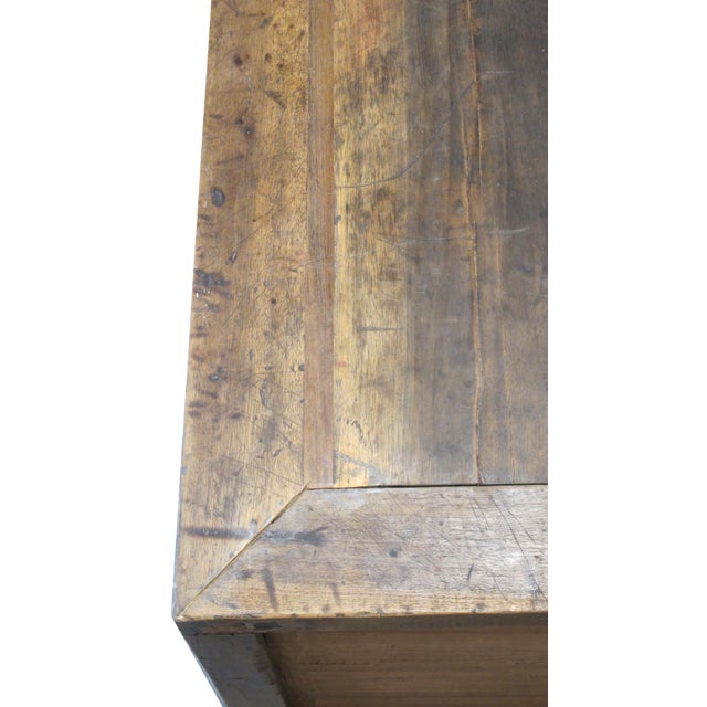 Aged Elm Wood 3-Drawer Side or Console Table For Sale - Image 9 of 11