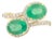 14k Gold 2.18 Ct Emerald Gemstone Bypass Ring With Diamonds for Wedding Size 6 For Sale