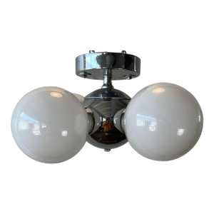 Mid-Century Modern Robert Sonneman Style Chrome Sputnik Atomic Flush Mount