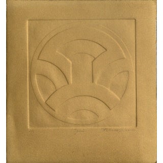 Patricia A. Pearce "Zeni" Embossed Symbolic Composition (Bronze Version) circa 1980s For Sale