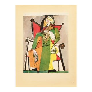 1946 After Pablo Picasso "Woman Seated in an Armchair", Second Edition Offset Lithograph For Sale