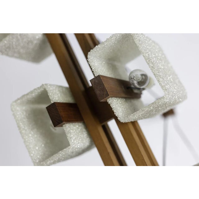 Wood Chandelier in Granite Resin and Wood, 1950s For Sale - Image 7 of 9