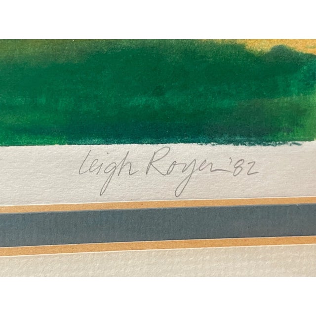 Vintage 82 Leigh Royer Landscape Abstract Expressionism Pastel West Bay Painting For Sale - Image 9 of 11