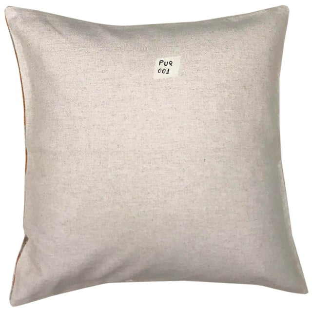 Silk Uzbek Ikat Velvet Hand Made Square Pillow Cushion with natural linen backing and hidden zipper. 10/90 down feather...