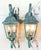 American Pair of Vintage Solid Brass Outdoor Wall Lanterns - 22”h X 7”.5 W X 7”.5 D For Sale - Image 3 of 15