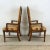 Wood Vintage Modern Highback Dining Chairs With Retro Upholstery- Set of Six For Sale - Image 7 of 11