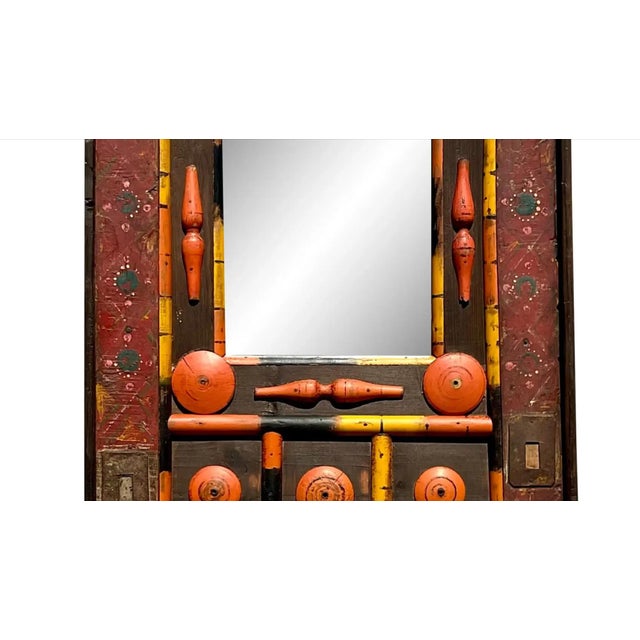 Vintage Boho Found Object Assemblage Mirror For Sale - Image 12 of 13