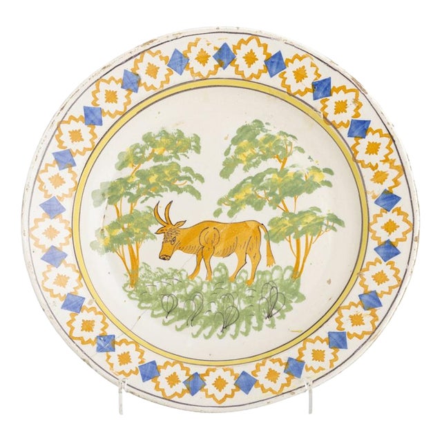 19th Century Earthenware Plate For Sale