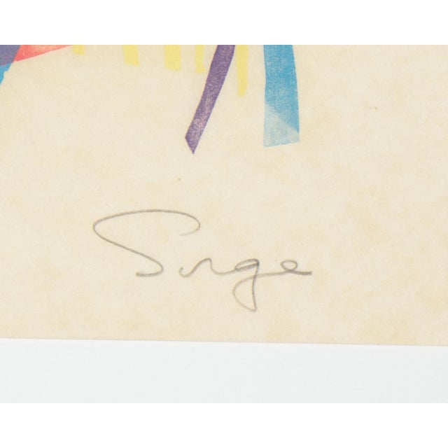 Printmaking Materials “Falling Forms” Abstract Relief Print by Walter Sorge For Sale - Image 7 of 8