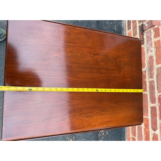 Mid 20th Century Pair of Queen Anne Style Drop Leaf Side Tables by Pennsylvanie House For Sale - Image 12 of 12