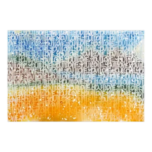 My Vacation Plans - Abstract Blue and Yellow Street Original Artwork by Amber Goldhammer