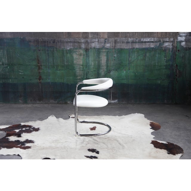 Vintage Anton Lorenz for Thonet "Ss33" Armchair in White + Chrome For Sale - Image 9 of 15