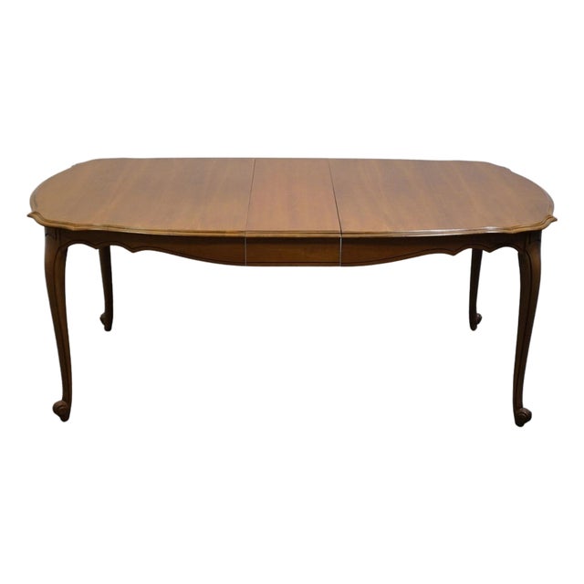 Broyhill Furniture Solid Hard Rock Maple Country French Provincial Dining Table For Sale