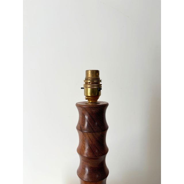 Charles Dudouyt 20th Century Hand Turned Table Lamp, France, 1940s For Sale - Image 4 of 8