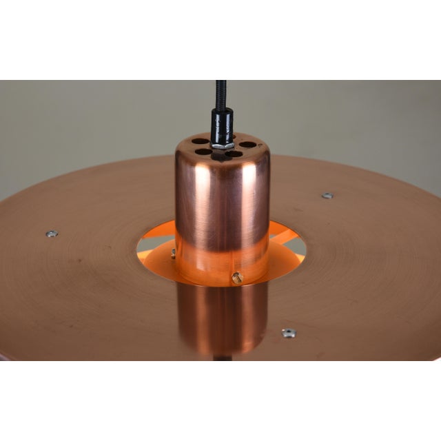 Metal Roulet Pendant Lamp in Copper by Jo Hammerborg for Fog & Mørup, Denmark, 1963 For Sale - Image 7 of 10