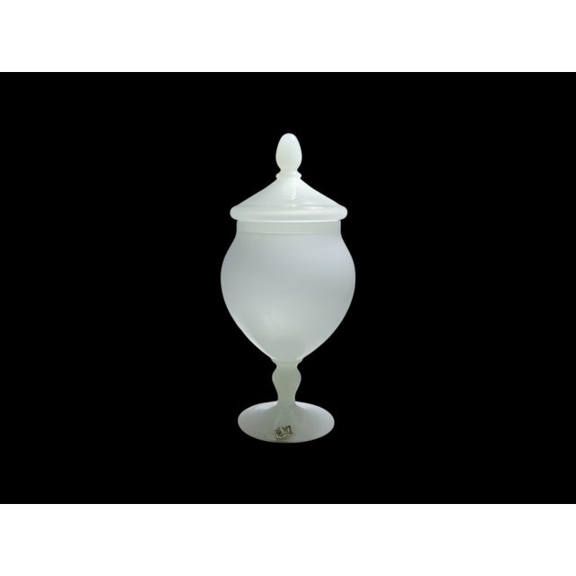 1970s Opaline Murano Glass Container by Vincenzo Nason, 1970s For Sale - Image 5 of 9