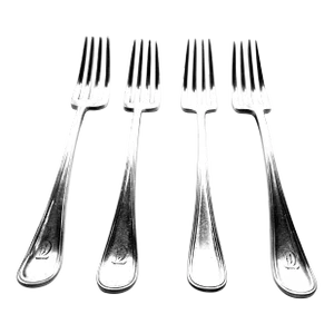 1910's Antiques Birks York Regency Silver Plate Monogram "T" Dinner Forks- Set of 4