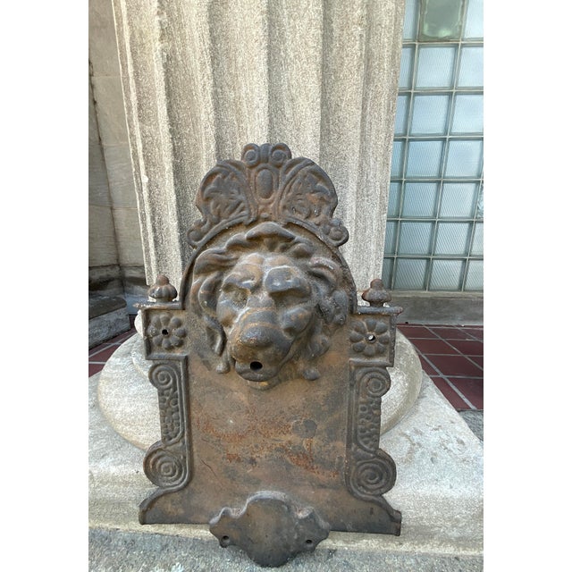 Early 20th Century Cast Iron Lion Architectural Fountain Back For Sale - Image 17 of 17