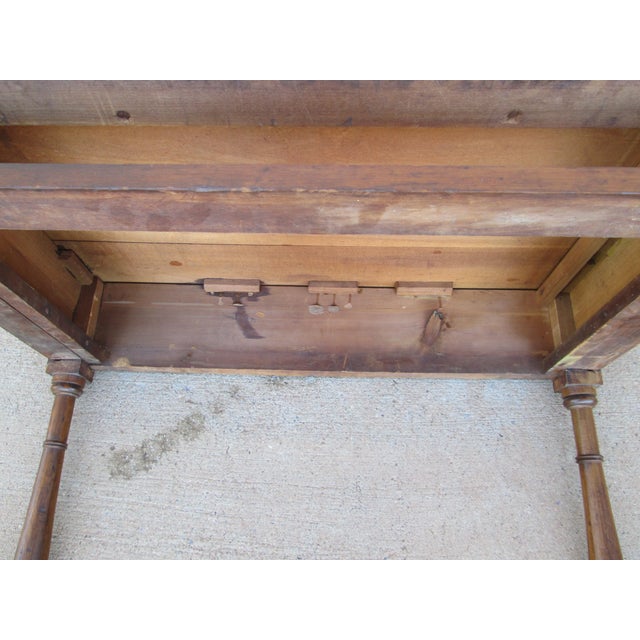 1875 American Single Drawer Wash Stand Writing Desk Work Table For Sale - Image 15 of 18