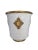 Ugo Zaccagnini 1960s Ugo Zaccagnini White & Gold Jeweled Italian Hollywood Regency Pottery Cachepot For Sale - Image 4 of 6
