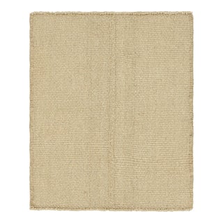 Rug & Kilim’s Contemporary Kilim With Textural Beige Stripes For Sale