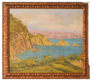 Magi Oliver Bosch, Impressionist Landscape, Oil on Canvas, Framed