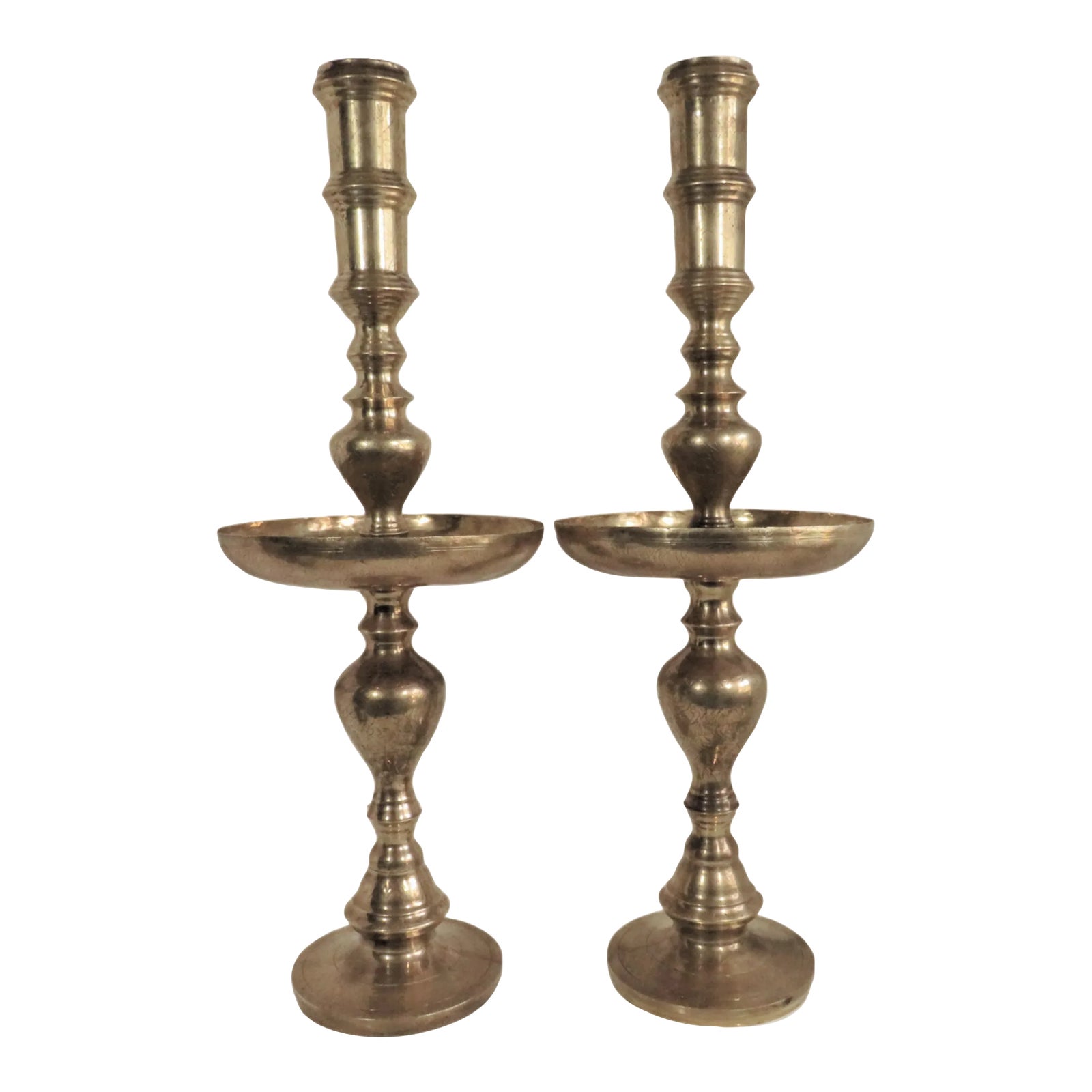 Oversize Moroccan Brass Altar Candle Holders a Pair Chairish