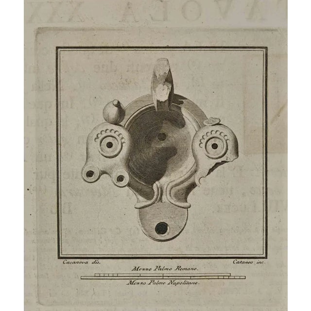 Ancient Roman Still Life from the series "Antiquities of Herculaneum", is an etching on paper realized by Cattaneo and...