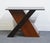 Rare Hickory White Burled Walnut Contemporary Modern / Art Deco 30" X-Frame Nightstand / Accent Table For Sale - Image 11 of 12