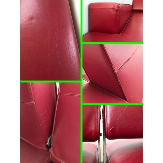B&b Italia 'Andy' Red Leather Adjustable Sectional, Vintage Early 2000's For Sale - Image 10 of 13
