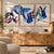 Vintage Peter Kitchell “Human Limits” Abstract Triptych – Set of 3 Framed Art Prints, 1985 For Sale - Image 14 of 14