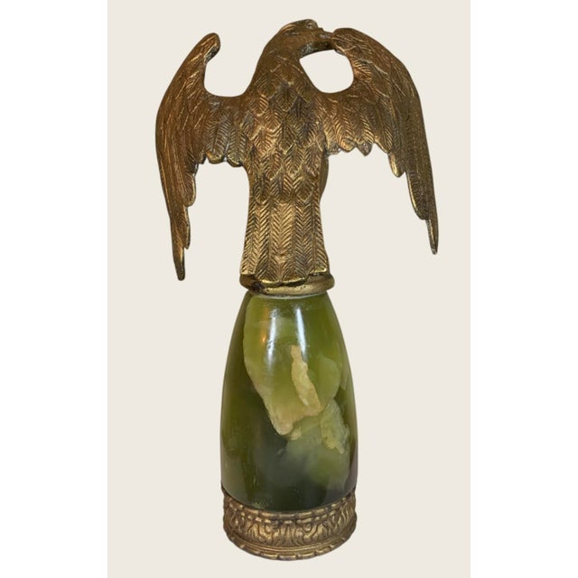 Late 19th Century Late 19th Century Original Federal Civil War Flag Pole Topper on Onyx Presentation Stand-Patriotic For Sale - Image 5 of 9