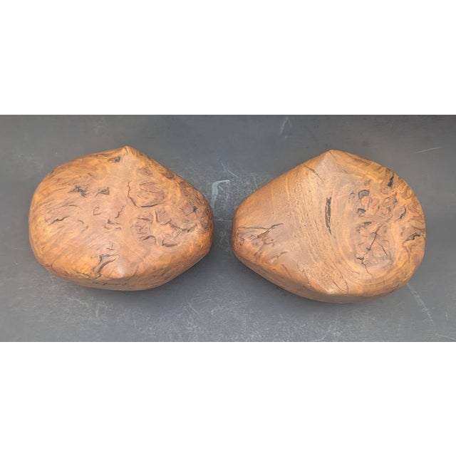 Handcrafted Burl Wood Animal Figurines, a Pair For Sale - Image 9 of 11