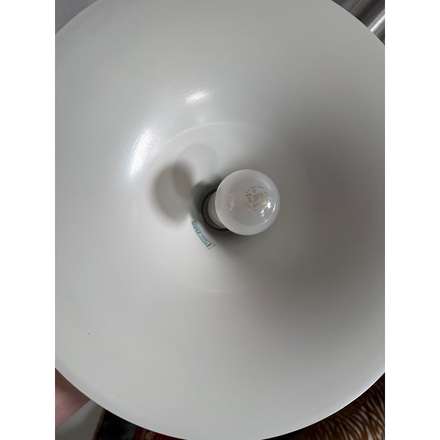 Metal Vintage Silver Pendant Lamp, 1970s For Sale - Image 7 of 8
